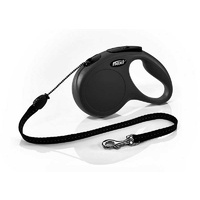 Flexi Retractable Lead Classic Cord Medium Black 5m