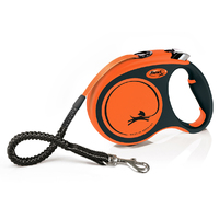 Flexi Retractable Lead Xtreme Black & Orange Large 5m