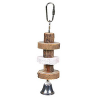 Hanging Natural Wood with Lava Stone 16cm