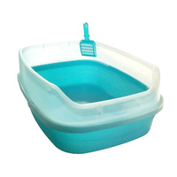 Extra Large Litter Tray with Rim Clear