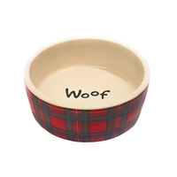 Ceramic Bowl Red Tartan Small 13cm