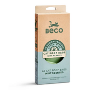 Beco Cat Poop Bags Scented with Handles 60pk