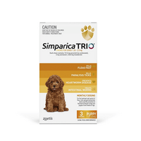 Simparica Trio Chew Puppies 1.25-2.5kg (3 pack)