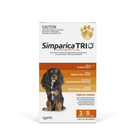 Simparica Trio Chew Small Dog 5.1-10kg (3 pack)