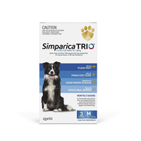 Simparica Trio Chew Medium Dog 10.1-20kg (3 pack)