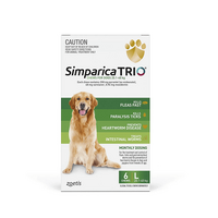 Simparica Trio Chew Large Dog 20.1-40kg (6 Pack)