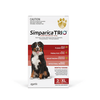 Simparica Trio Chew Dog Extra Large 40.1-60kg (3 pack)