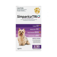 Simparica Trio Chew Extra Small Dog 2.6-5kg (Single Pack)
