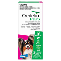 Credelio Plus Small Dog 2.8 - 5.5kg (3 Pack)