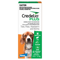 Credelio Plus 5.5-11kg Orange 6 pack
