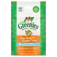 Greenies Feline Dental Cat Treats Roast Chicken 60g