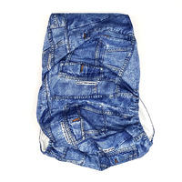Doggy Diaper Male Wrap Large Denim Print