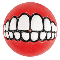 Dog Toy Ball Grinz Rogz Med Red