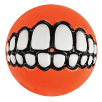 Dog Toy Ball Grinz Rogz Sml Orange