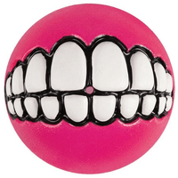 Dog Toy Ball Grinz Rogz Sml Pink