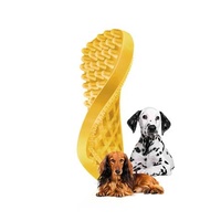 Silicone Brush Pet+Me Medium Yellow