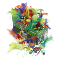 Mesh Ball Feather Toy (each)