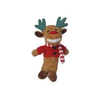 Multipet Christmas Loofa Reindeer Dog Toy