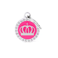 My Family Glam Crown Dog Tag Pink