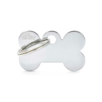 My Family ID Tag Basic Small Bone Chrome