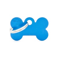 My Family ID Tag Basic Small Bone Blue
