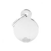 My Family ID Tag Basic Small Circle Chrome