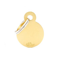 My Family ID Tag Basic Small Circle Gold
