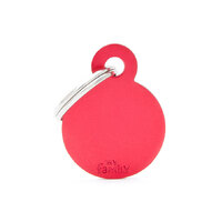 My Family ID Tag Basic Small Circle Red
