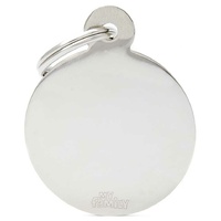 My Family ID Tag Basic Large Circle Chrome