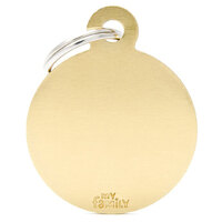 My Family ID Tag Basic Large Circle Gold