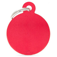 My Family ID Tag Basic Large Circle Red