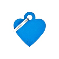 My Family ID Tag Basic Small Heart Blue