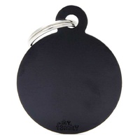 My Family ID Tag Basic Large Circle Black