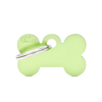 My Family ID Tag Basic Small Bone Lime