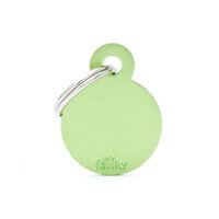 My Family ID Tag Basic Small Circle Lime