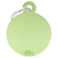 My Family ID Tag Basic Large Circle Lime