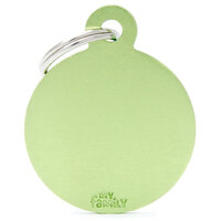 My Family ID Tag Basic Large Circle Lime
