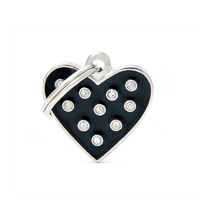 My Family ID Tag Chic Heart Black