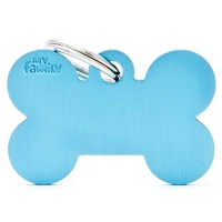 My Family ID Tag Basic Large Bone Light Blue