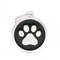 My Family ID Tag Classic Paw Large Black