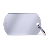 My Family ID Tag Basic Large Military Chrome