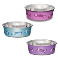 Pink Fishbone Cat Bowl Extra Small