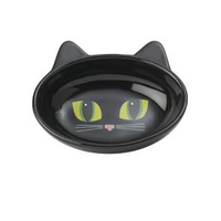Bowl Here Kitty Oval Black