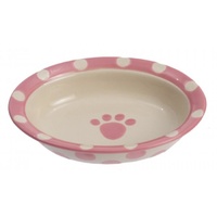 Ceramic Oval Bowl Polka Paws 15cm