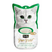 Kit Cat Purr Puree Chicken & Scallop Sachets Cat Treat 4x15g