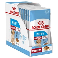 Royal Canin Dog Medium Puppy Pouch 140g Box (10 Pouches)