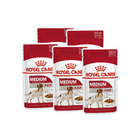Royal Canin Dog Medium Adult Pouch 140g (5 Pouches)