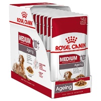 Royal Canin Dog Medium Ageing 10+ Pouch 140g Box (10 Pouches)