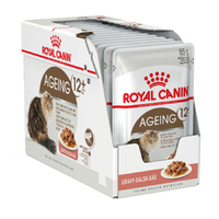 Royal Canin Ageing 12+ Senior Gravy Cat Food Pouch 12x85g