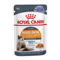 Royal Canin Hair & Skin Care Jelly Cat Food Pouches 12x85g
